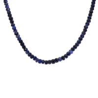 Blue Sapphire gemstone faceted bead necklace NP1452 photo 2