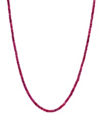 Ruby gemstone faceted bead necklace NP1454 photo 1
