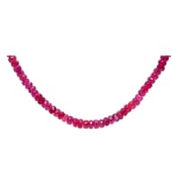 Ruby gemstone faceted bead necklace NP1454 photo 2