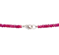 Ruby gemstone faceted bead necklace NP1454 photo 3