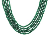 5 Layers of Emerald Gemstone Faceted Beads Necklace NP1466 photo 2
