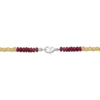 Ruby Emerald Sapphire Gemstone Faceted Beads Necklace NP1487 photo 6