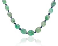 Emerald & Black Spinel Gemstone Beads Necklace For Women NP1495 photo 2